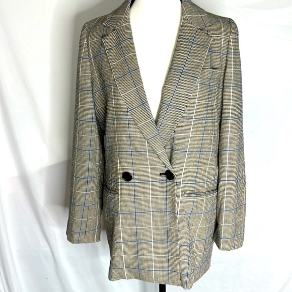 Madewell NG625 Caldwell Double-Breasted Blazer in Palmyra Plaid - Picture 4 of 8